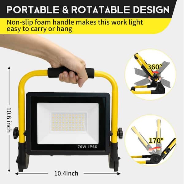 NICKLUC LED Work Light Rechargeable, 12000mAh Magnetic Flood Light - View #5