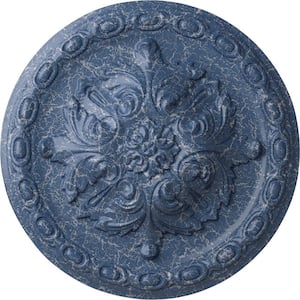 11-3/8 in. x 2 in. Acanthus Urethane Ceiling Medallion, Americana Crackle