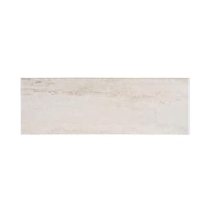 Travertine Inkjet Beige/Cream 4 in. x 12 in. Matte Ceramic Wall Tile (0.333 sq. ft. / Each)