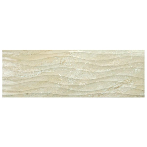 Merola Tile Ocean Beige 11-3/4 in. x 35-1/2 in. Ceramic Wall Tile (11.66 sq. ft. / case)