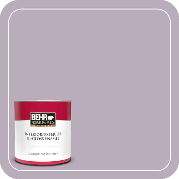 BEHR PREMIUM PLUS 1 qt. Home Decorators Collection #HDC-SP14-12 Exclusive Violet Hi-Gloss Enamel Interior/Exterior Paint & Primer