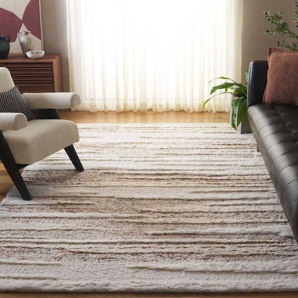 Tribeca 6 ft. x 9 ft. Beige/Brown Abstract Area Rug