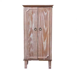 Cabby Ceruse Oak Jewelry Armoire with 7-Drawers 40 in. H x 19 in. W x 13.75 in. D