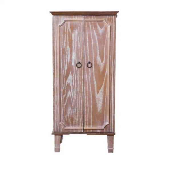 HIVES HONEY Cabby Ceruse Oak Jewelry Armoire with 7-Drawers 40 in. H x 19 in. W x 13.75 in. D