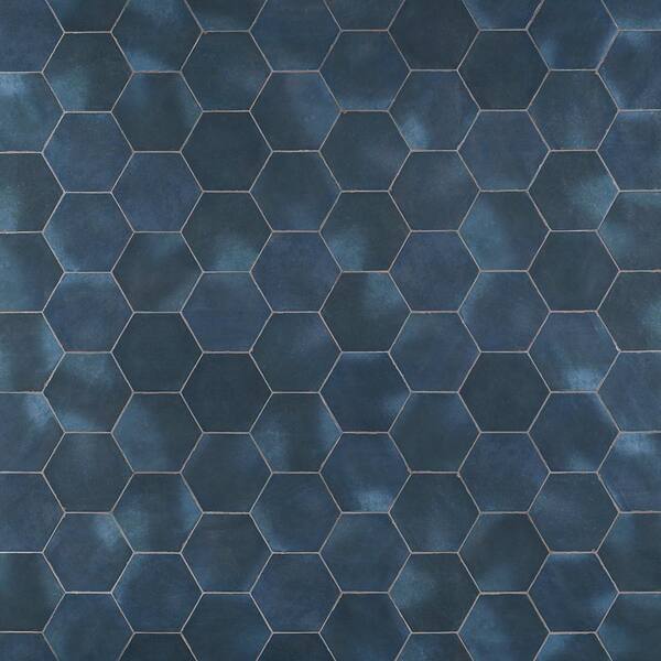 Ivy Hill Tile Alexandria Denim Blue, Home Depot Blue Hexagon Floor Tile