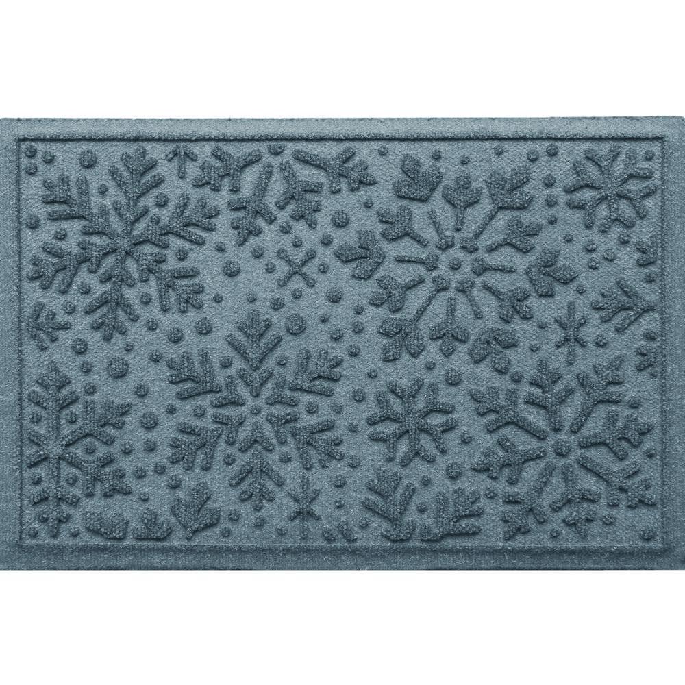 Black Snowflake Indoor Doormat Floormat Non Slip Door Rug Washable