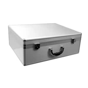 12.88 in. Smooth Aluminum Tool Case with Foam in Silver