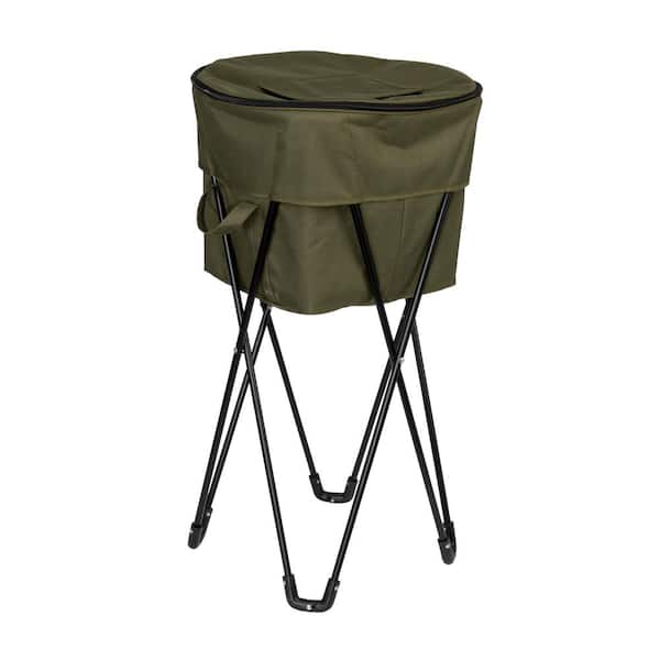 Household Essentials 187 qt. Olive Green Standing Ice Cooler with Travel Bag