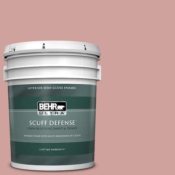 BEHR ULTRA 5 gal. #S150-3 Rose Pottery Extra Durable Semi-Gloss Enamel Interior Paint & Primer