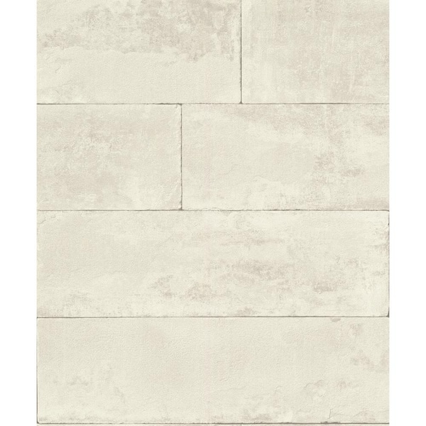 Advantage 57.8 sq. ft. Lanier Dove Stone Plank Strippable Wallpaper Covers