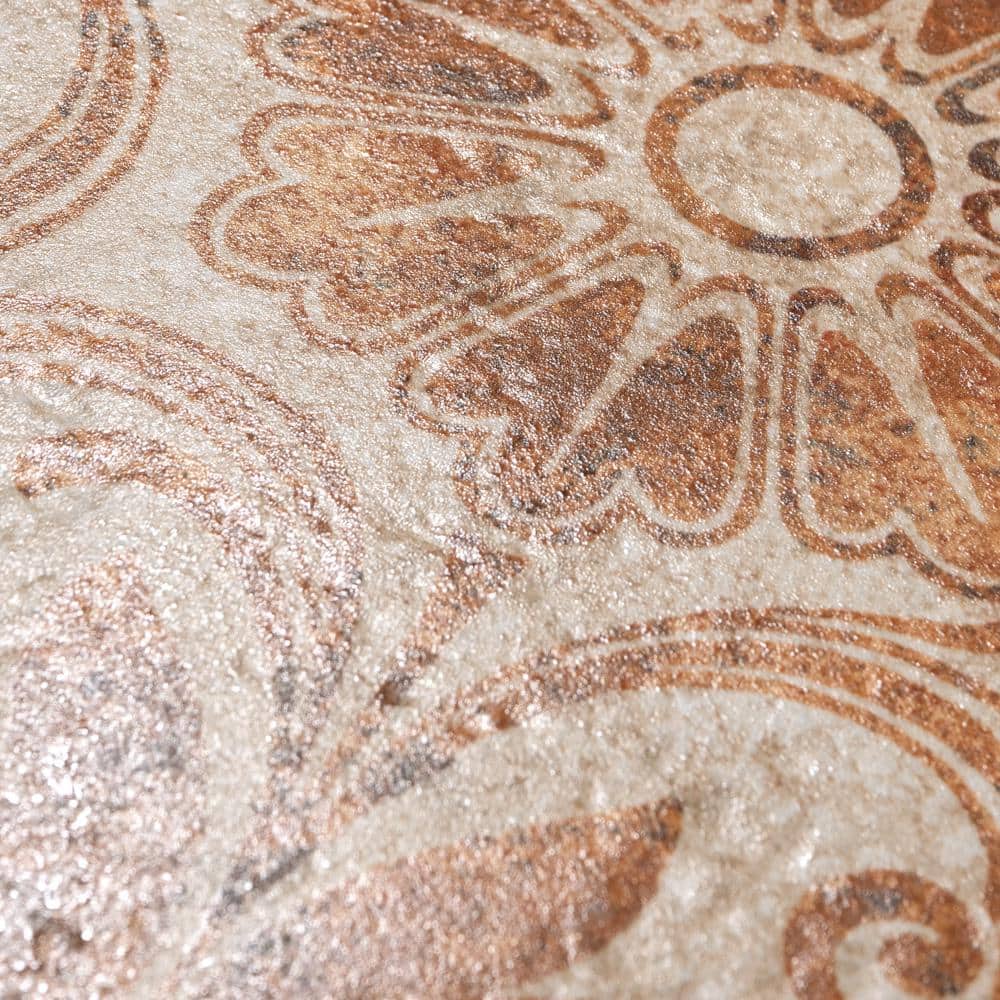 8x8 Matte Tawny and Ochre Ceramic Floor and Wall Tile