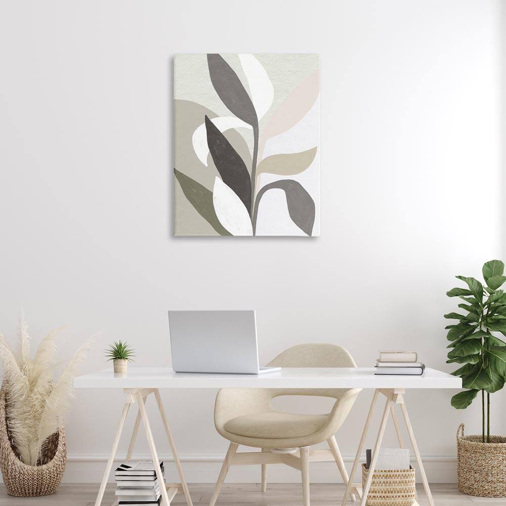 Soft Modern Organic Leaves by June Erica Vess Unframed Nature Graphic Art Print 40 in. x 30 in. price history on PriceWatchPro