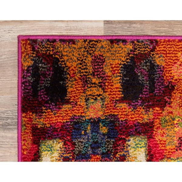 Unique Loom Jardin Ivy Multi 2' 7 x 10' 0 Runner Rug 3119584 Unique Loom Jardin Ivy Multi 2' 7 x 10' 0 Runner Rug 3119584