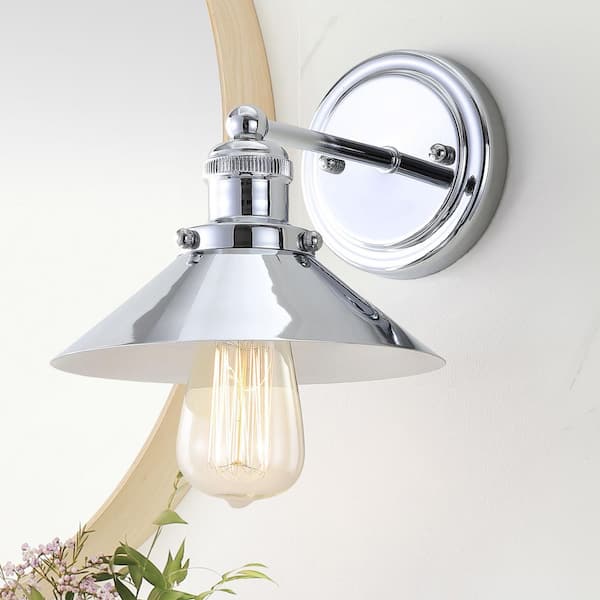 June 7.75 in. Metal Shade Chrome Vanity Light