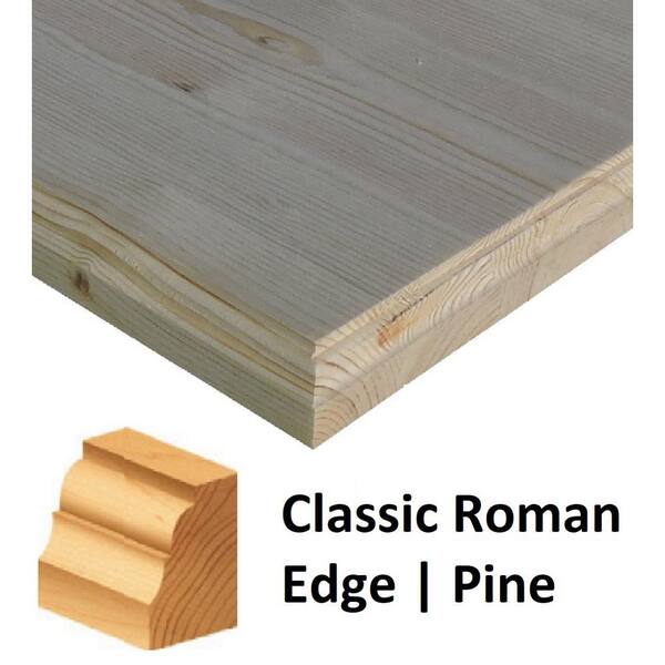 Unbranded 1 in. x 30 in. x 60 in. Allwood Pine Project Panel with Classic Roman Edges EGP-1x30x60-ogee