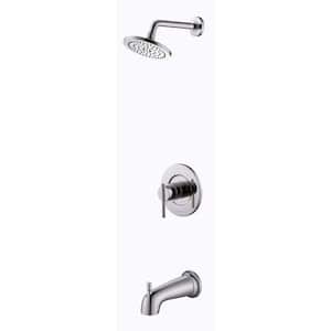 Dorind Single-Handle 1-Spray Tub and Shower Faucet in Polished Nickel (Valve Included)