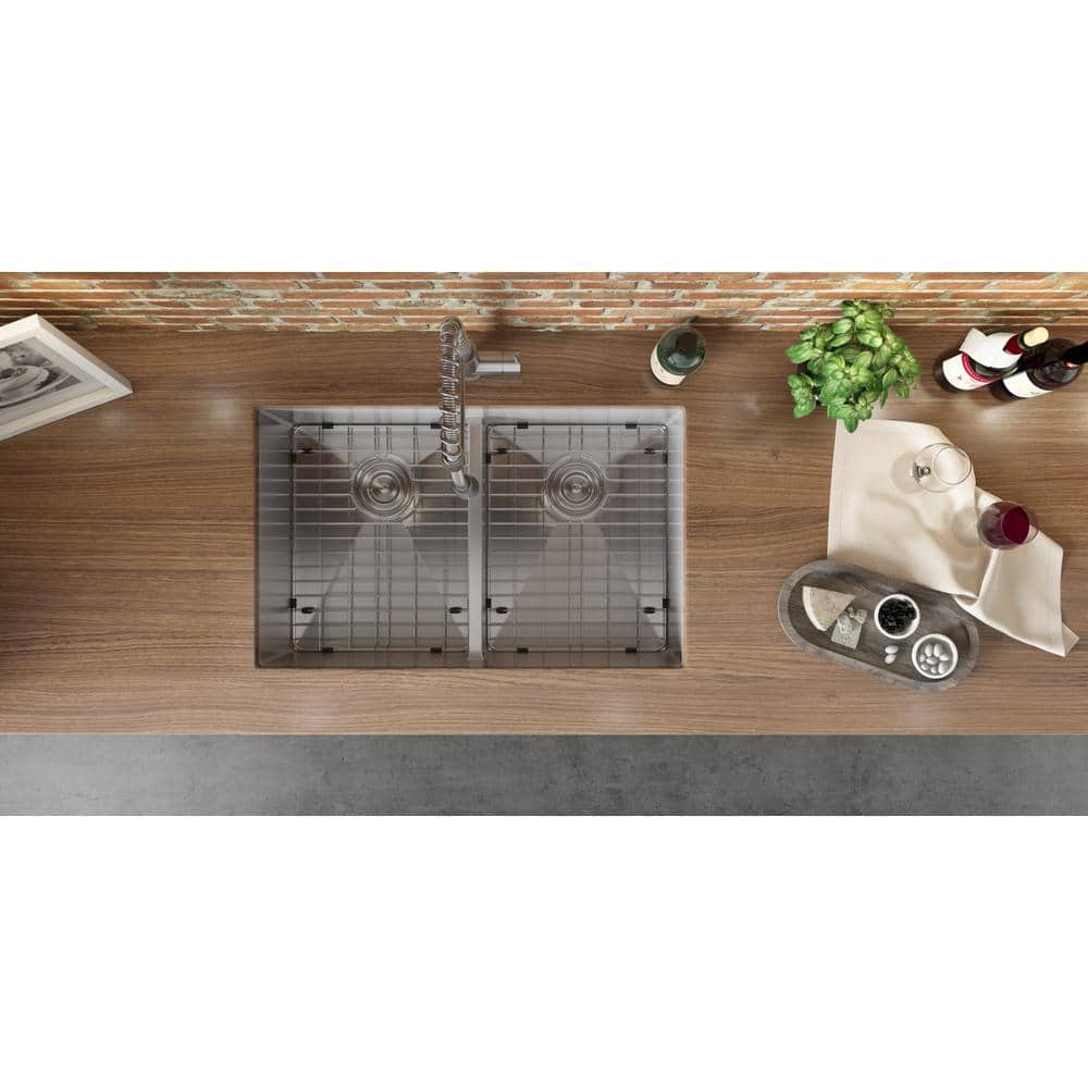 32-inch Stainless Steel Double Bowl Drop-in Kitchen Sink