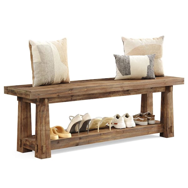 TRIBESIGNS WAY TO ORIGIN 55 in. Solid Wood Brown Rectangal Foyer