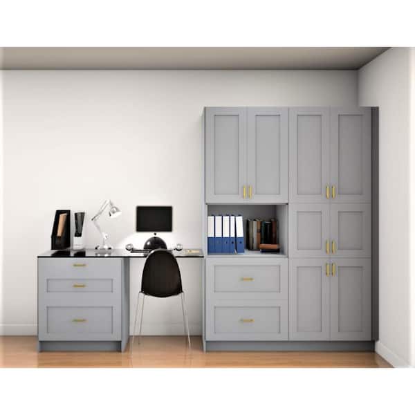 J COLLECTION Cumberland 125 in. W x 89.5 in. H x 24 in. D Light Children's Workstation Cabinet Bundle 1