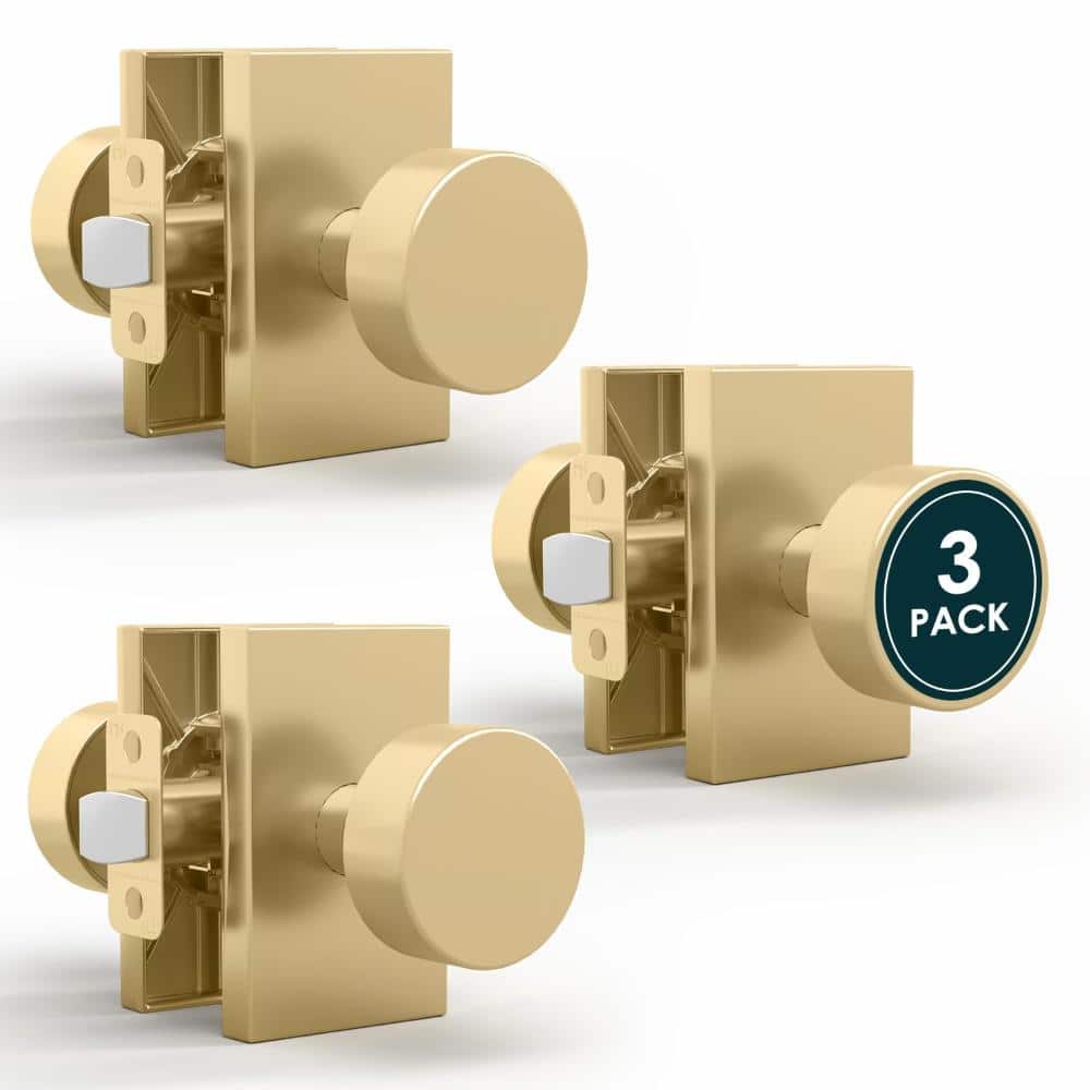 Laura Passage Door Handles - 3 Pack Reversible Interior Door Handles - Satin Brass price history on PriceWatchPro
