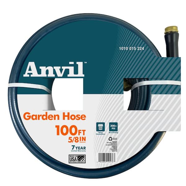 Anvil 5/8 in. Dia x 100 ft. Standard Duty Green Garden Hose