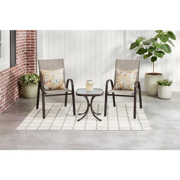 Dark Taupe 18 in. Square Outdoor Accent Table