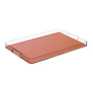 Fishnet Orchid 19 in.W x 1.5 in.H x 13 in.D Rectangular Acrylic Serving Tray