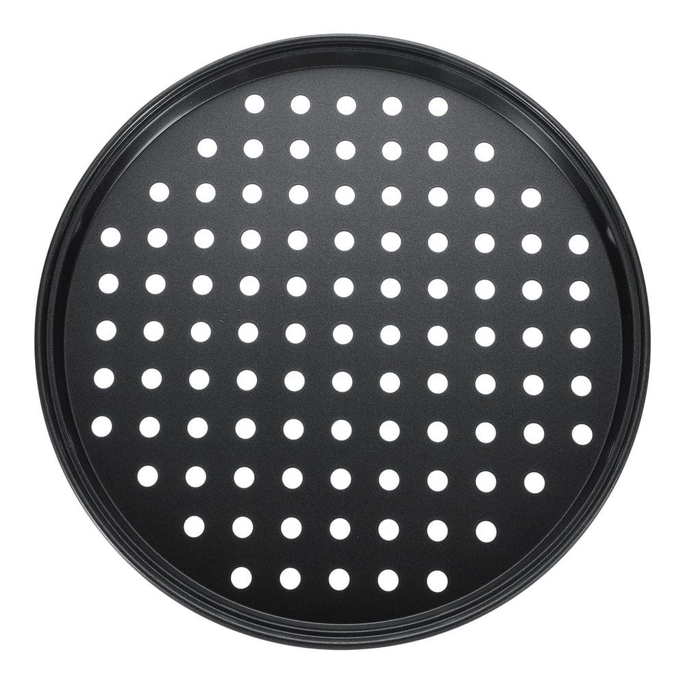 Non-Stick 9.4-Inch Carbon Steel Perforated Pizza Pan with Holes for Crispy Crust Oven Baking Black price history on PriceWatchPro