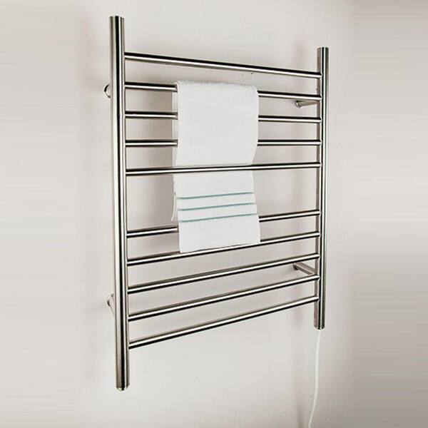 145W Electric Towel Warmer Wall Mounted Heated Drying Rack 8 Square Bars