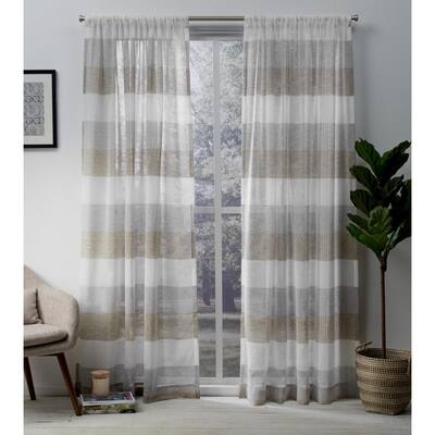 Striped Curtains Window Treatments The Home Depot Striped Curtains Window Treatments