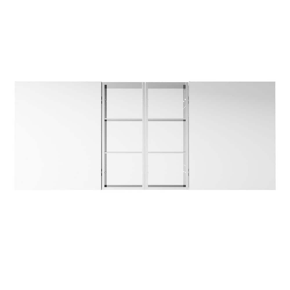72 in. W x 30 in. H Rectangular Combo Recess/Surface Mount Medicine Cabinet with Mirror, Soft Close Door price history on PriceWatchPro