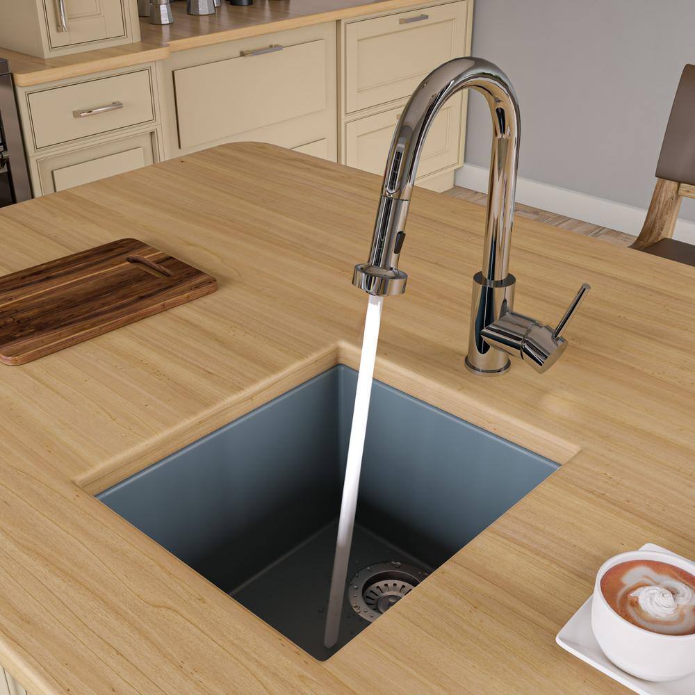17'' Titanium Gray Granite Composite Undermount Kitchen Sink