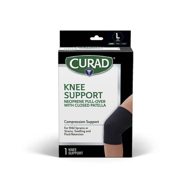 Curad Large Neoprene Pull-Over Knee Support with Closed Patella