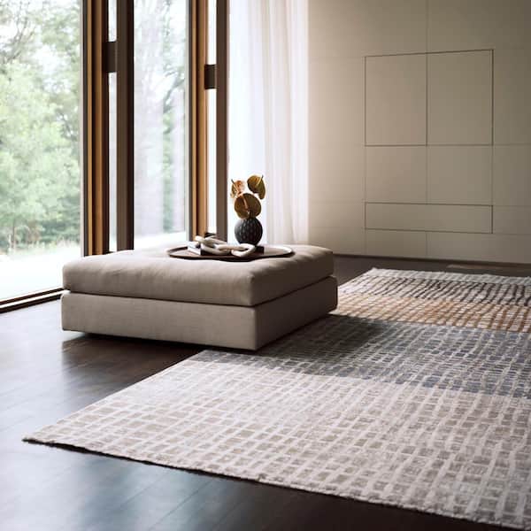 RUGS USA Park Abstract Checked Multi Doormat 3 ft. x 5 ft. Area Rug