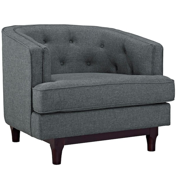 MODWAY Gray Coast Upholstered Arm Chair