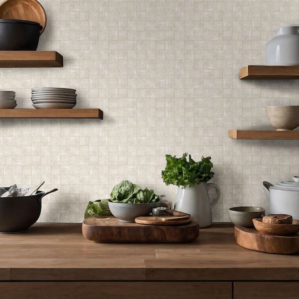 Sorena Cream 12 in. W x 12 in. L Matte Porcelain Mesh-Mounted Mosaic Tile (6 sq. ft./Case)