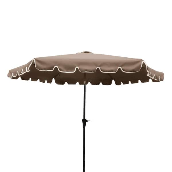 Unbranded 9 ft. Canopy Beach Umbrella in Taupe with Carry Bag