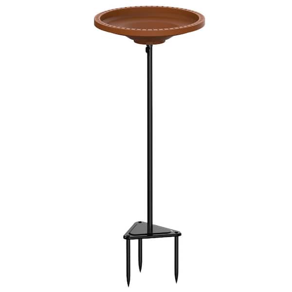 Birdbath, Detachable Birdbath for The Garden Clearance, Freestanding Birdbath for Outdoors Heavy Duty, Brown