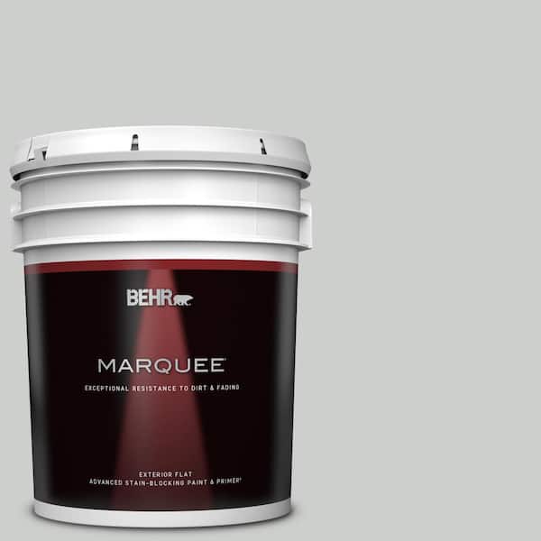 BEHR MARQUEE 5 gal. #N460-2 Planetary Silver Flat Exterior Paint & Primer