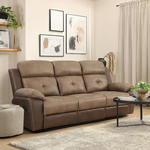 Lazzara Anslee 84 in. W Straight Arm Microfiber Rectangle Manual
