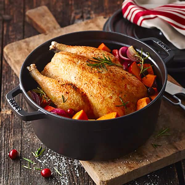 STAUB Cast Iron 2.75 qt Round Enameled Cast Iron Dutch Oven