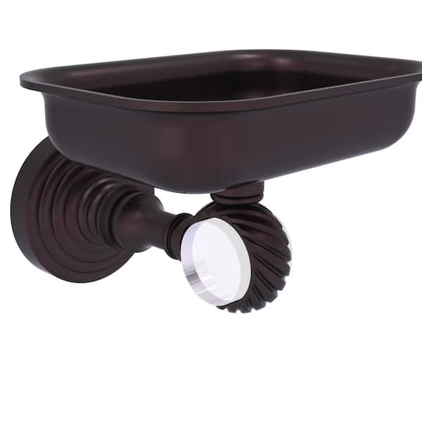 Allied Brass Pacific Grove Wall Mounted Soap Dish Holder with Twisted Accents in Antique Bronze