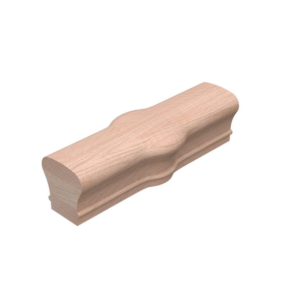 Stair Parts 7020 Unfinished Red Oak Tandem Post Cap Handrail Fitting