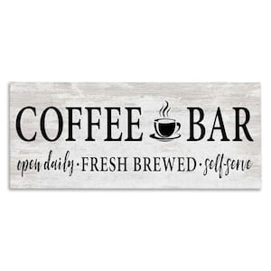 Coffee Bar Cafe Rustic Sign by Lettered and Lined Unframed Graphic Art Print Typography 40 in. x 17 in.