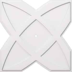 1 in. P X 12-1/2 in. C X 36 in. OD X 1 in. ID Titus Architectural Grade PVC Contemporary Ceiling Medallion