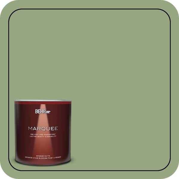 BEHR MARQUEE 1 qt. #M380-5 Hillside Grove One-Coat Hide Matte Interior Paint & Primer