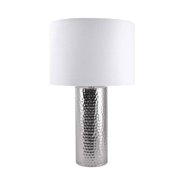 nuLOOM Magnolia 26 in. Nickel Contemporary Table Lamp with Shade
