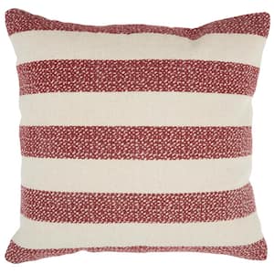 Lifestyles Red 20 in. x 20 in. Throw Pillow