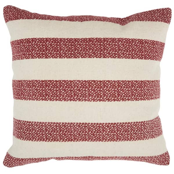 Mina Victory Lifestyles Red 20 in. x 20 in. Throw Pillow