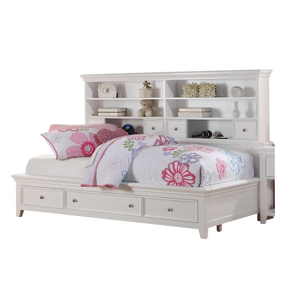 Lacey White Twin Daybed with Storage